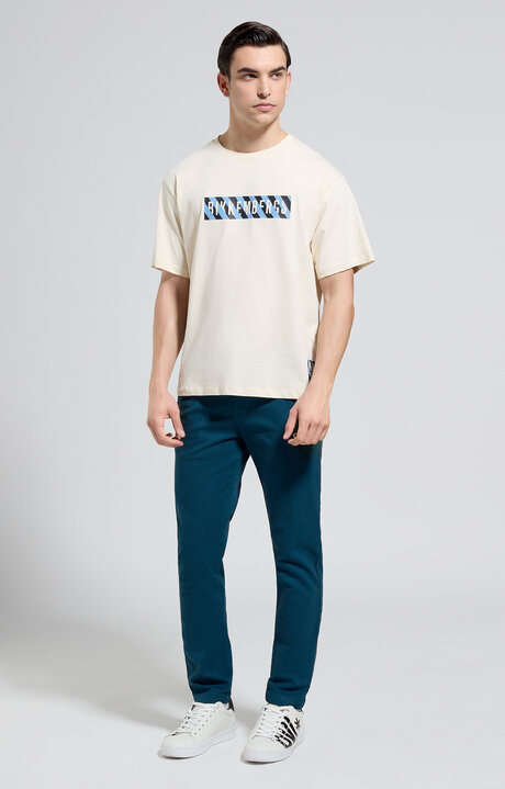 T-shirt Creme Logo Bikkembergs - Image 3
